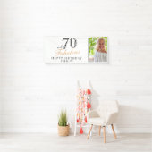 70 en Fabulous Elegant 70th Birthday Foto Spandoek (Insitu)