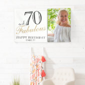 70 en Fabulous Elegant 70th Verjaardag Foto Banner (Insitu)