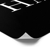 70 en Fabulous Elegant Black 70th Birthday Foto Poster (Hoek)