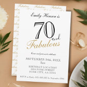 70 en Fabulous Elegant Script Verjaardag Kaart