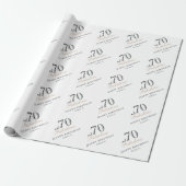 70 en Fabulous Elegant Vrouw 70e Verjaardag Cadeaupapier (Uitgerold)