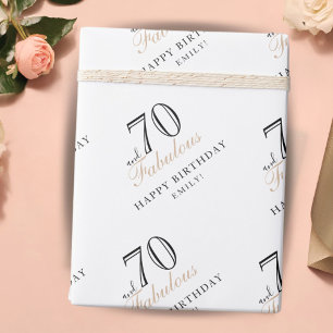 70 en Fabulous Elegant Vrouw 70e Verjaardag Cadeaupapier