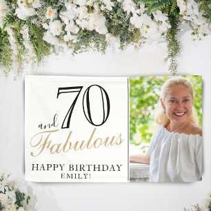 70 en Fabulous Elegante 70ste Verjaardag Foto Bann Spandoek