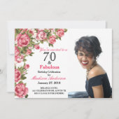 70 en Fabulous Floral | 70e verjaardag van de uitn Kaart (Voorkant)