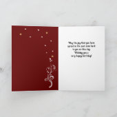 70 en Fabulous Foliage Red 70th Birthday Foto Kaart (Binnen)