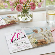 70 en Fabulous Foto Roze Zwart 70ste Verjaardag