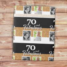 70 en Fabulous Gold Glitter 2 Foto 70e verjaardag