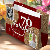 70 en Fabulous Gold Glitter 2 Foto 70e verjaardag Groot Cadeauzakje