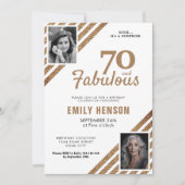 70 en Fabulous Gold Glitter 2 Foto 70e verjaardag Kaart (Voorkant)
