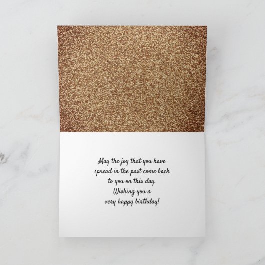 70 en Fabulous Gold Glitter 2 Foto 70e verjaardag Kaart (Binnen)