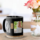 70 en Fabulous Gold Glitter 2 Foto 70e verjaardag Mok