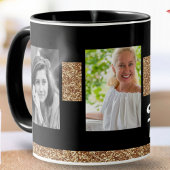 70 en Fabulous Gold Glitter 2 Foto 70e verjaardag Mok