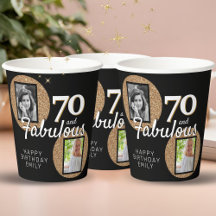 70 en Fabulous Gold Glitter 2 Foto 70e verjaardag