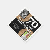 70 en Fabulous Gold Glitter 2 Foto 70e verjaardag Servet (Hoek)