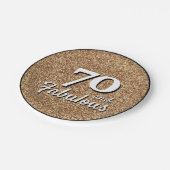 70 en Fabulous Gold Glitter 70th Birthday Papieren Bordje (Gekanteld)