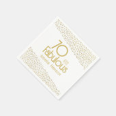70 en Fabulous Gold Glitter 70th Birthday Servet (Hoek)