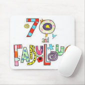 70 en Fabulous Happy 70th Birthday Muismat (Met muis)