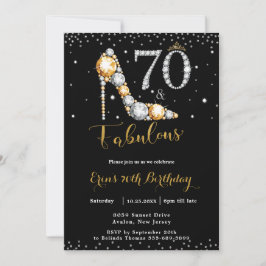 70 en Fabulous High Heel Diamonds 70e verjaardag Kaart