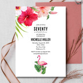 70 en Fabulous Pink Flamingo 70ste verjaardagsfees Kaart