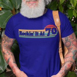 70 en Fabulous - Retro Sunset Verjaardag T-shirt