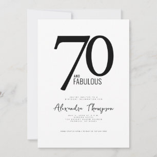 70 en Fabulous Script 70ste verpartij Kaart