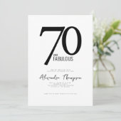 70 en Fabulous Script 70ste verpartij Kaart (Staand voorkant)