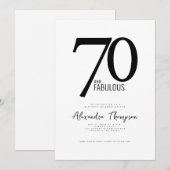 70 en Fabulous Script 70ste verpartij Kaart (Voorkant / Achterkant)