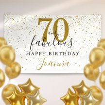 70 en Fabulous Verjaardag Elegant Goud en Zwart