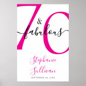 70 En Fabulous Verjaardagsfeestje  Poster (Voorkant)