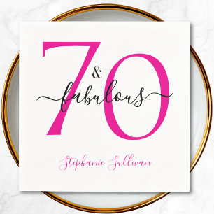 70 En Fabulous Verjaardagsfeestje Servet