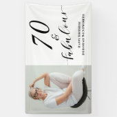 70 en Fabulous Zeventig Verjaardag Foto Script  Spandoek (Verticaal)