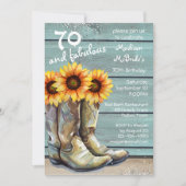 70 en fantastische rustieke land Westerne zonneblo Kaart (Voorkant)