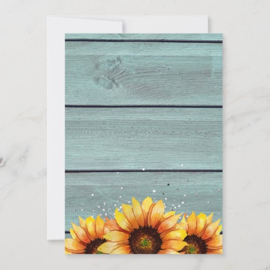 70 en fantastische rustieke land Westerne zonneblo Kaart (Achterkant)