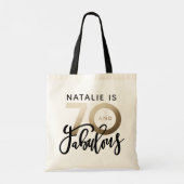 70 en geweldige verjaardagscadeautjes voor feestje tote bag (Achterkant)