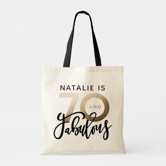 70 en geweldige verjaardagscadeautjes voor feestje tote bag (Achterkant)