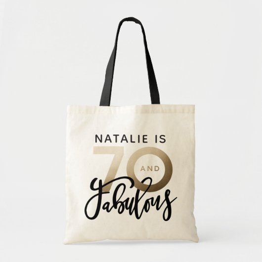 70 en geweldige verjaardagscadeautjes voor feestje tote bag (Voorkant)