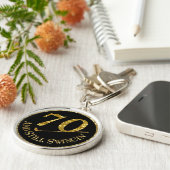 70 en nog steeds Golfballen zwemmen Sleutelhanger (Zijkant)