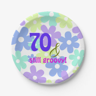 70 en nog steeds groovy! Birthday Party Paper Bord