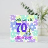 70 en nog steeds groovy! Verjaardag van de baby Bo Kaart (Staand voorkant)