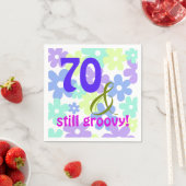 70 en nog steeds groovy! Verjaardagspapier Cocktai Servet (Insitu)