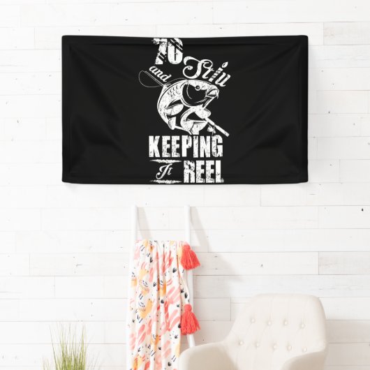 70 en nog steeds in leven Gevist op zaterdag Spandoek (Insitu)