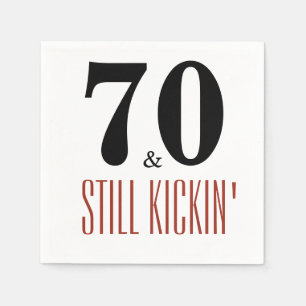 70 en nog steeds Kickin' Birthday Party Napkin Servetten