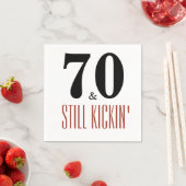 70 en nog steeds Kickin 'verjaardagsfeestje servet (Insitu)