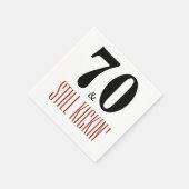 70 en nog steeds Kickin 'verjaardagsfeestje servet (Hoek)