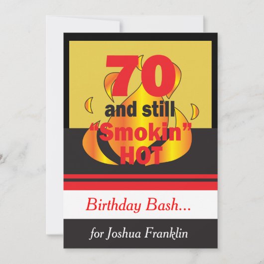 70 en nog steeds rokin Hot | 70e verjaardag Kaart (Voorkant)