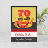 70 en nog steeds rokin Hot | 70e verjaardag Kaart (Staand voorkant)