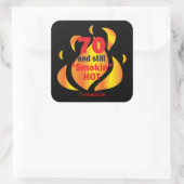 70 en nog steeds rokin Hot | 70e verjaardag Vierkante Sticker (Tas)