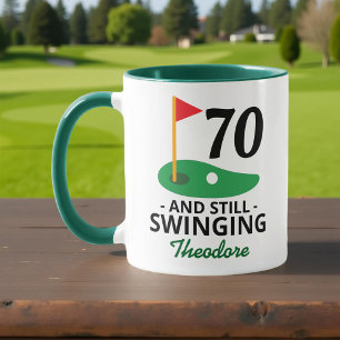 70 en nog steeds swingend, grappige 70e verjaardag mok