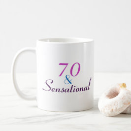 70 en Sensational 70th Birthday Classy Gift Koffiemok