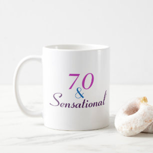 70 en Sensational 70th Birthday Classy Gift Koffiemok